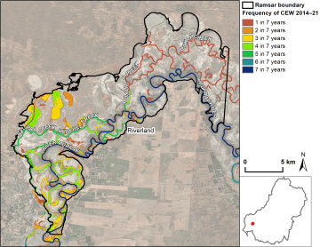 Tracking the frequency of Commonwealth environmental water in the Riverland Ramsar Site on the Murray River as part of the Flow-MER Ecosystem Diversity Evalution by Shane Brooks